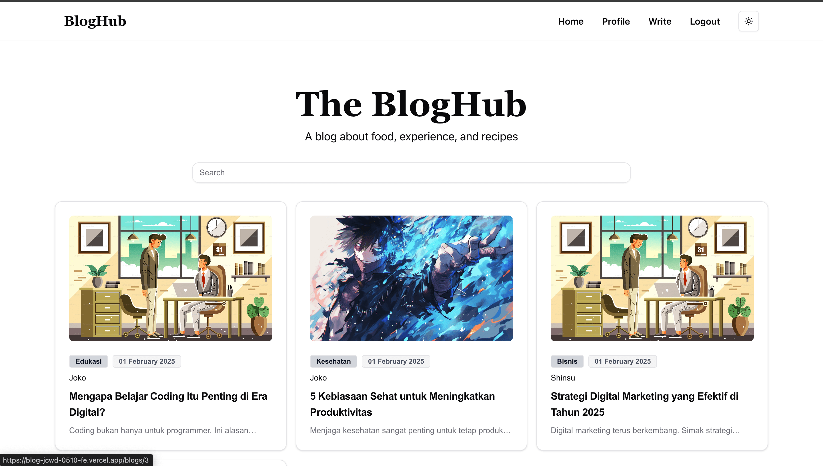 Blog Platform dengan Supabase